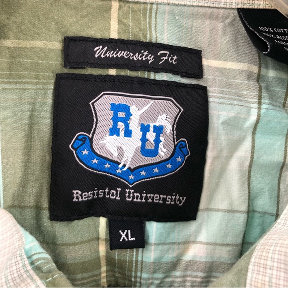 Resistol University Mens XL University Fit Plaid Western Pearl Snap L/S Shirt - Picture 4 of 10